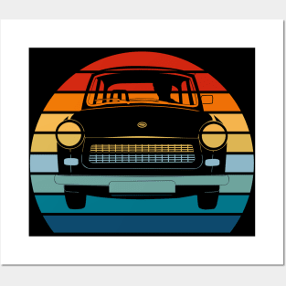 Vintage Sunset Classic Car Retro Design Posters and Art